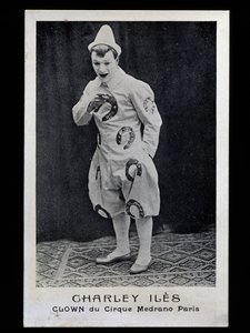 Clown Charley Iles (1876-?) du cirque Medrano à Paris, vers 1910, carte postale, France, 20e siècle - French Photographer