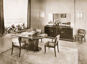 Salle à manger des Ensembles Mobiliers, pub. 1937 - French Photographer