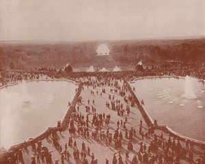 Vue générale, depuis le Palais, des Grandes Eaux, Versailles