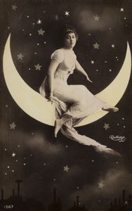 Fille sur la lune