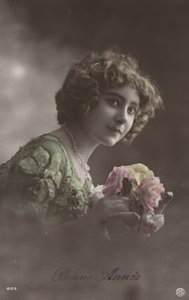 Fille avec un bouquet - French Photographer