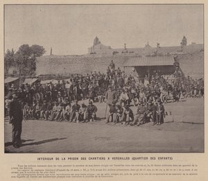 La Commune de Paris, Intérieur de la prison des Chantiers à Versailles, quartier des enfants