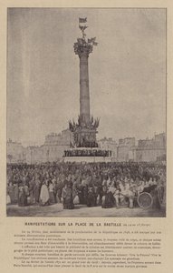 La Commune de Paris, Manifestations Sur La Place De La Bastille, du 24 au 28 février