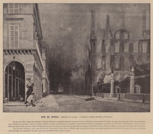 La Commune de Paris, Rue De Rivoli, Matinée du 24 mai (photo n/b)