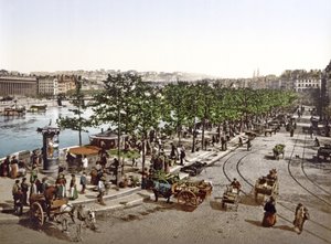 Marché Saint Antoine, quai des Célestins, Lyon, c.1900 - French Photographer
