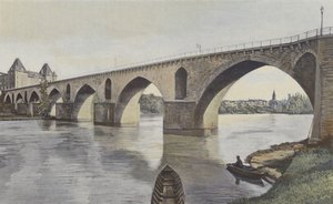 Montauban, Pont sur le Tarn, Vue prise en aval sur la rive gauche