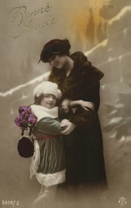 Carte de Nouvel An avec mère et fille - French Photographer