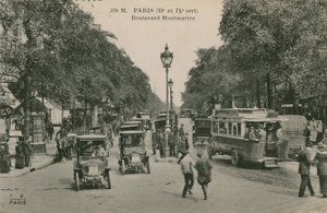 Paris, Boulevard Montmartre. Carte postale envoyée en 1913. - French Photographer