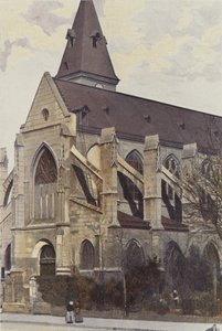 Paris, Église Saint-Médard, Porche O et vue latérale - French Photographer
