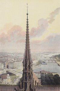 Paris, Flèche de Notre-Dame, Vue prise de la Tour Sud - French Photographer