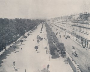 Paris : Rue de Rivoli et Terrasse du Jardin des Tuileries (photo)