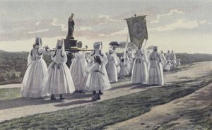 Ploaré, Pardon, Procession dans la campagne - French Photographer