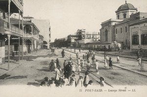 Port-Saïd, Égypte : Rue Lesseps - French Photographer