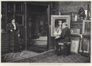 Rose Caron faisant peindre son portrait par Léon Bonnat - French Photographer