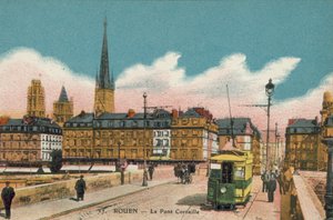 Rouen : Le Pont Corneille (photo en couleur)