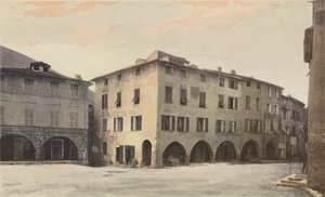 Sospel, Vieilles maisons sur la Place Saint-Michel - French Photographer