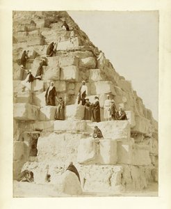 Touristes à la Grande Pyramide de Gizeh