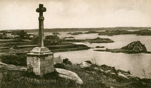 Île de Bréhat : Croix St Michel et les îlots de Kerpont, début du 20e siècle