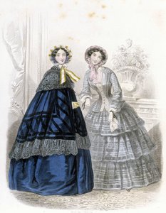 2 femmes à la mode : dans le « Journal des Demoiselles » 1852