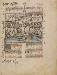 Une bataille de la guerre de Troie, vers 1390-1400 - French School