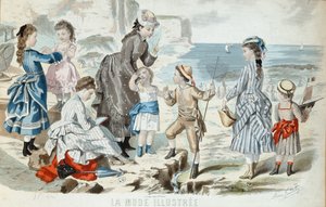 Une plage en Normandie, 1875