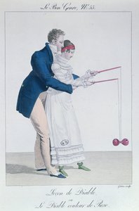 Un jeu de Diabolo, début du XIXe siècle (gravure en couleur) - French School