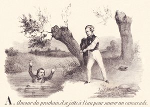 A : Amour du prochain, il se jette à l