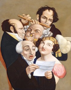 Un Groupe Musical, vers 1830 - French School
