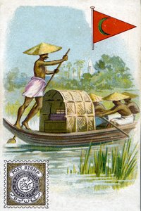 Facteur sur le plateau du Deccan en Inde, fin du XIXe siècle - French School