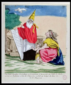 Une femme consultant Michel Nostradame (Nostradamus) (1503-66) janvier 1790 - French School