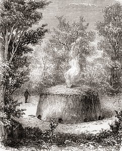 Un four à charbon dans la forêt, d