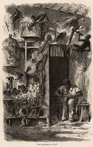 Une boutique à Para, illustration pour le voyage de M. Biard au Brésil en 1858-1859. Gravure dans "Le tour du monde" 1861. Collection Selva - French School
