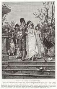 Un mariage sous le Directoire, Révolution française, 1795-1799 - French School