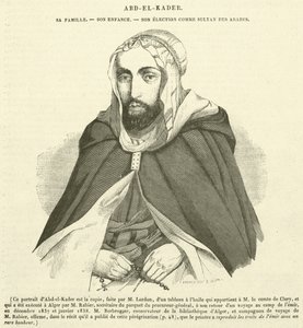 Abd-el-Kader, Sa Famille, Son Enfance, Son Election Comme Sultan des Arabes (engraving)