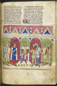 Add. MS 12228, f.223, Roman du Roy Meliadus de Leonnoys, c.1352 (parchemin)