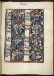 Add MS Harley 1527, f.105r, miniatures de la Bible moralisée
