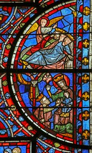 Adoration des Rois Mages; Les Rois Mages avertis en rêve - French School