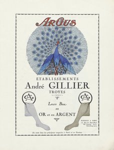 Advertisement for Etablissements Andre Gillier , pub 1924 (pochoir print)