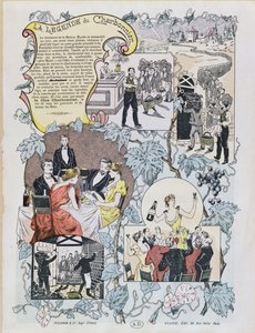 Publicité pour Le Clos Charbonnier Beaujolais, vers 1880