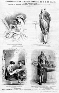 Page publicitaire pour les œuvres de Balzac - dans "Charivari", juillet 1842