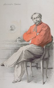 Alexandre Dumas Fils, illustration de La revue Illustrée, 1er août 1888 - French School