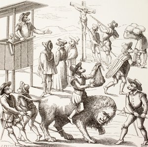 Image allégorique des excès prétendument commis par les Huguenots, de 