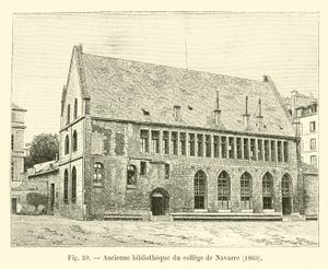 Ancienne bibliothèque du collège de Navarre, 1860 - French School