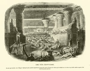 Fête égyptienne antique pendant le règne de Cléopâtre VII