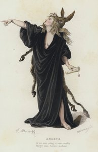 Anerye (gravure en couleur) - French School