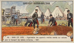 Appareil pour transporter des ballons militaires par la route
