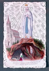 Apparition de Notre-Dame de Lourdes, gravée par Bouasse-Lebel, c.1867