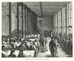 Apprentis dans les ateliers de l