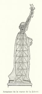 Armature de la statue de la Liberté - French School