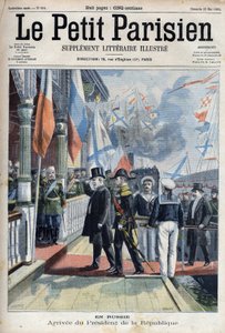 Arrivée du président de la République française Émile Loubet (1838-1929) en Russie, dans "Le Petit Parisien" - French School